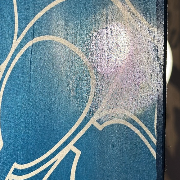 COACH Large Signature Silk Scarf - Picture 6 of 6